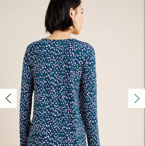 Marimekko Dress Blue With Pink and Green Flowers Huokaus Tahtiniitty Size XL - Picture 3 of 9